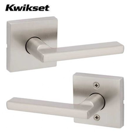 Kwikset Halifax Hall closet, Square Rose option, Satin Nickel KWS-97200-852-720HFL-SQT-15-6AL-RCS-V1